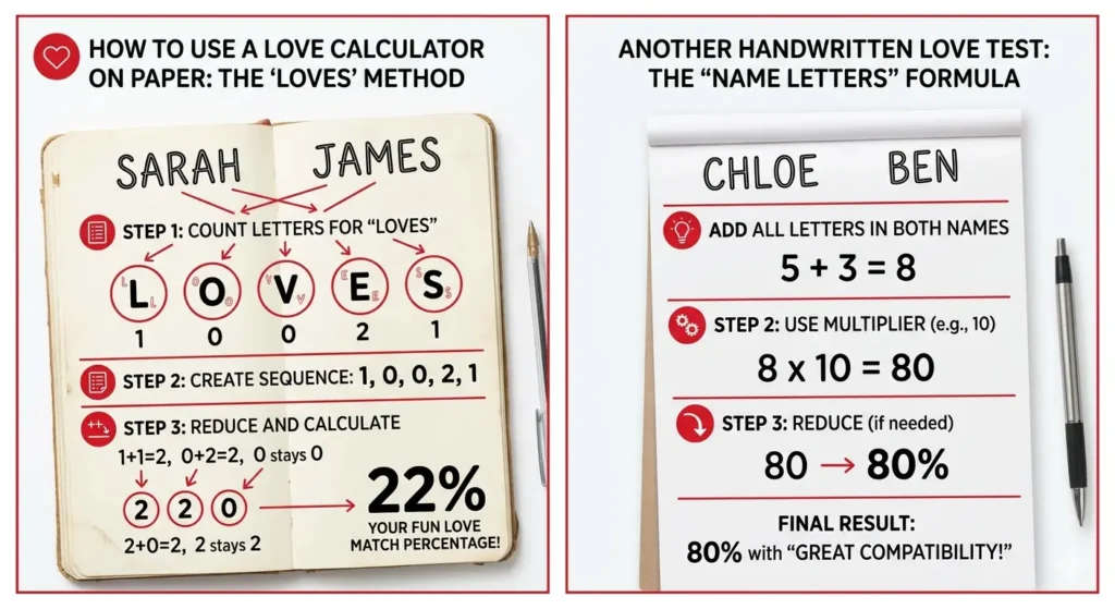 How to Use a Love Calculator on Paper: A Complete Step-by-Step Guide 1 Love Calculator on Paper